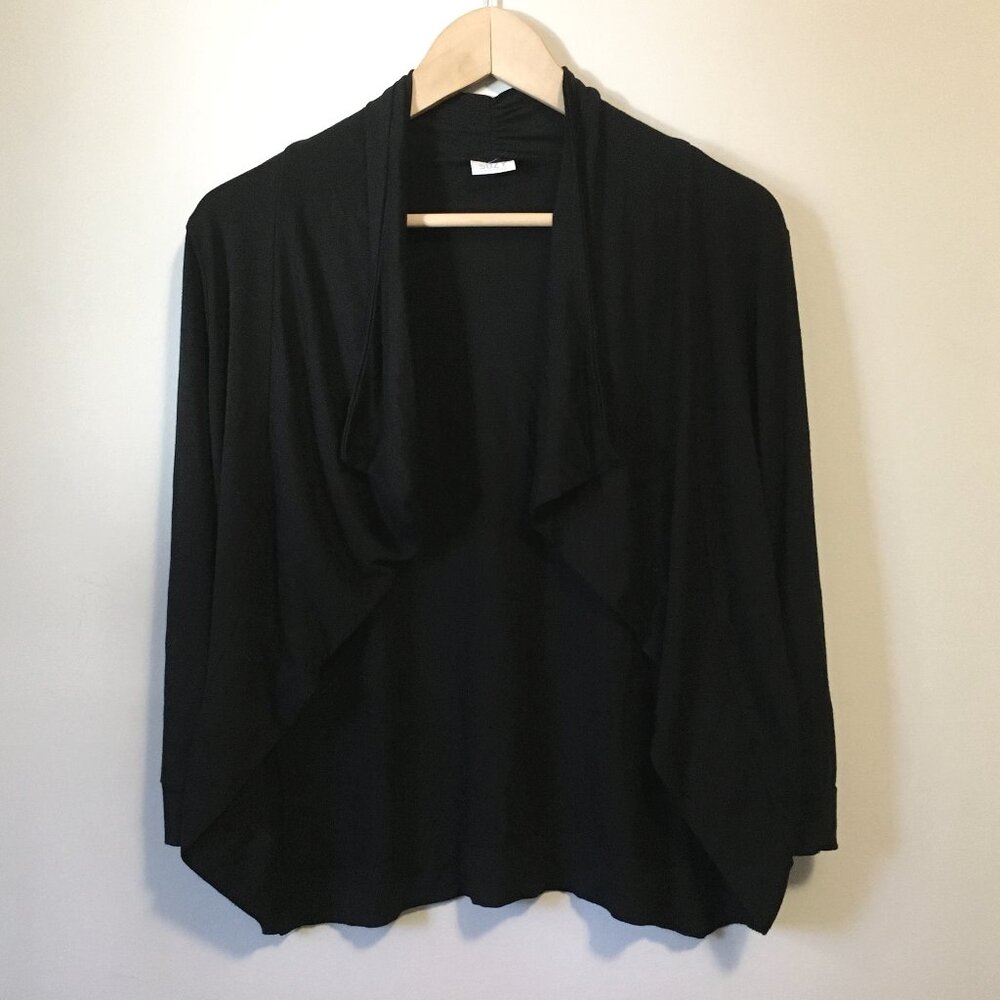 Vintage Suzy Shier Y2K Rayon Ribbed Waterfall Open Cardigan - L